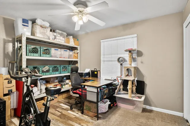 a room with musical instruments