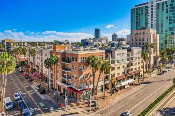 front view of a building with a street
