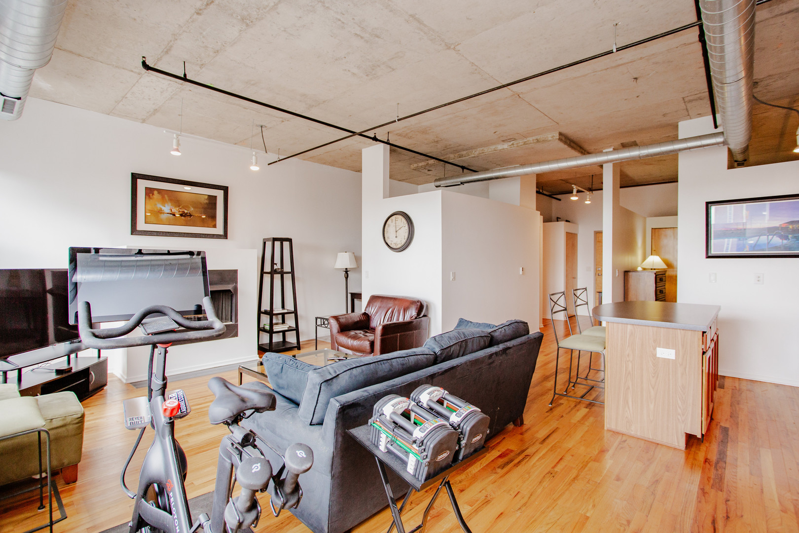 6 South Laflin Street, Unit 617 Chicago, IL 60607 - Photo 6 of 21 a living room with furniture and a flat screen tv