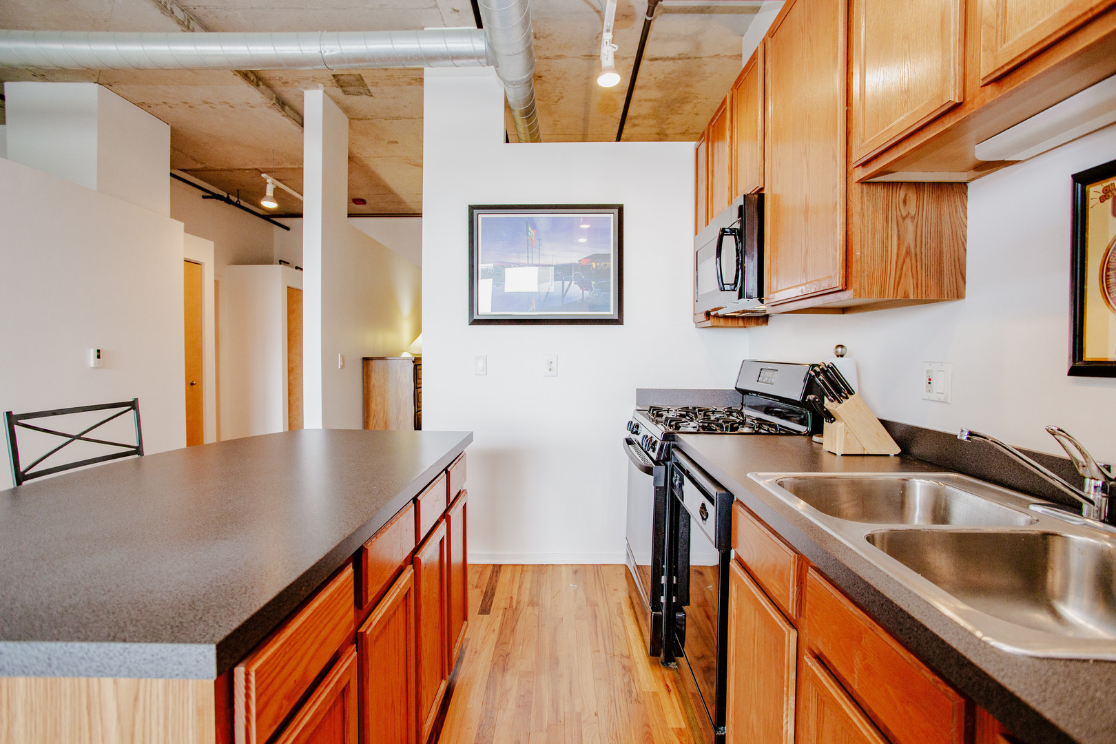 6 South Laflin Street, Unit 617 Chicago, IL 60607 - Photo 9 of 21 a kitchen with stainless steel appliances a sink a stove and a refrigerator