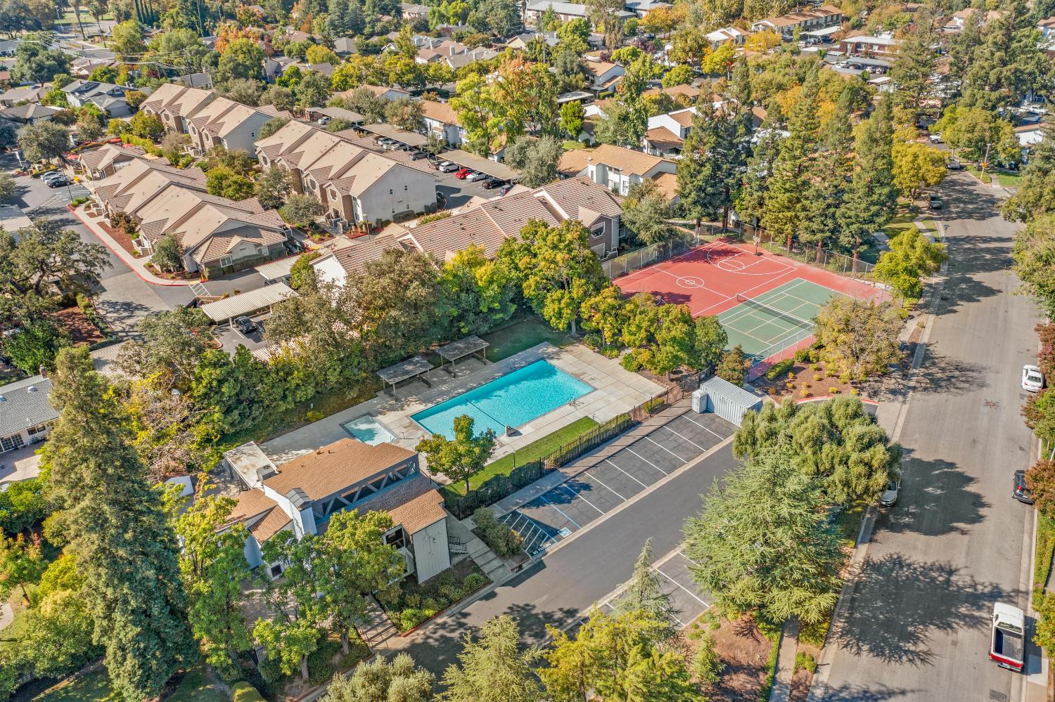 5861 Muldrow Road Sacramento, CA 95841 - Photo 2 of 38 an aerial view of a house with a yard and swimming pool