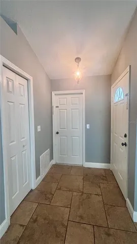 an empty room with a window