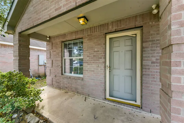 a view of front door of house