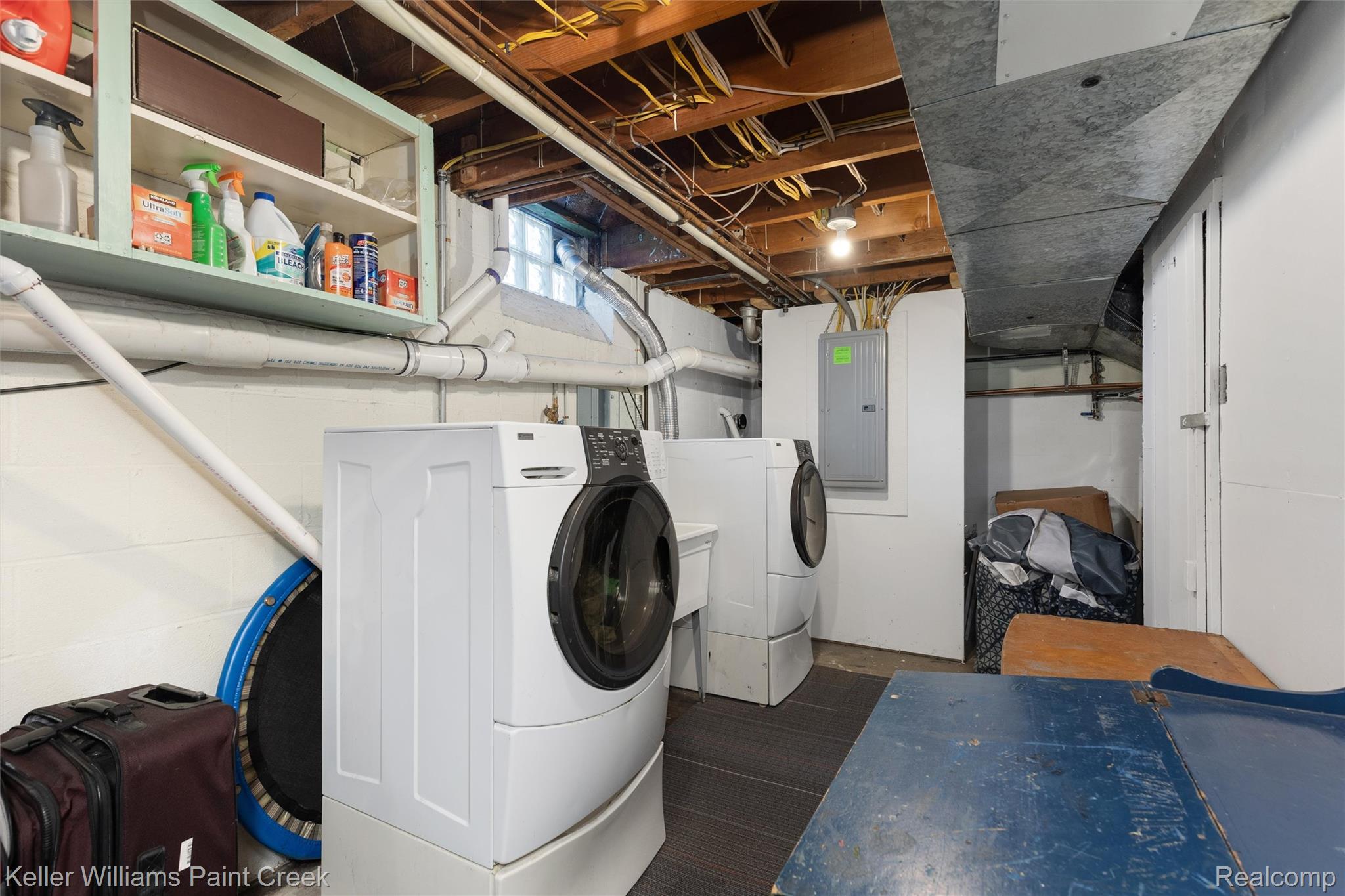 310 Elmhill Road Rochester, MI 48306 - Photo 23 of 37 Laundry area featuring electric panel and washing machine and dryer