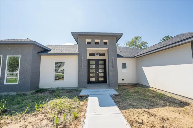 a front view of a house