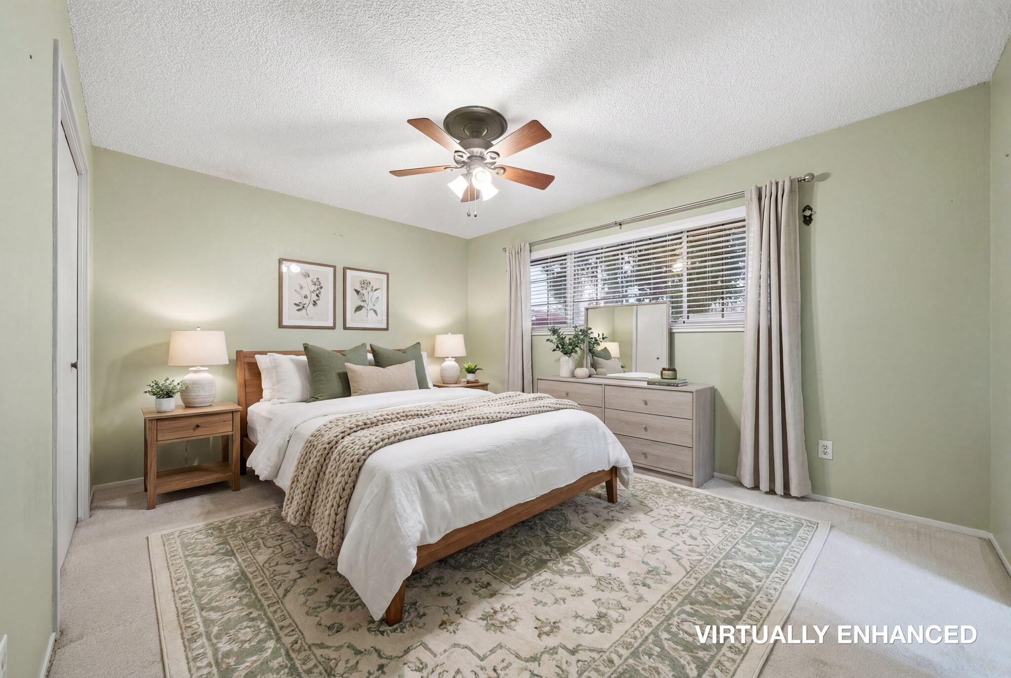 6927 Riata Drive Redding, CA 96002 - Photo 16 of 39 a bedroom with a large bed and a chandelier