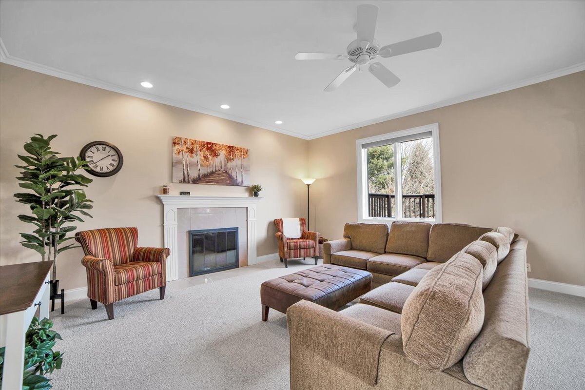 7N395 Ridge Line Road St. Charles, IL 60175 - Photo 16 of 40 a living room with furniture and a fireplace