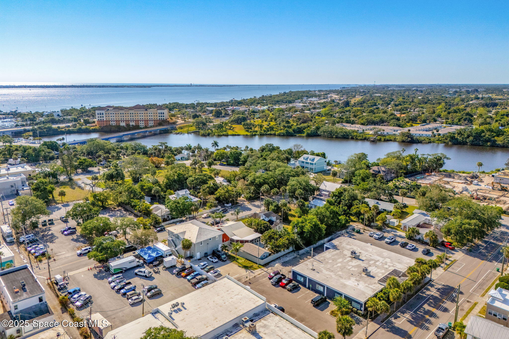 2106 Vernon Place Melbourne, FL 32901 - Photo 18 of 48 an aerial view of a city with ocean view