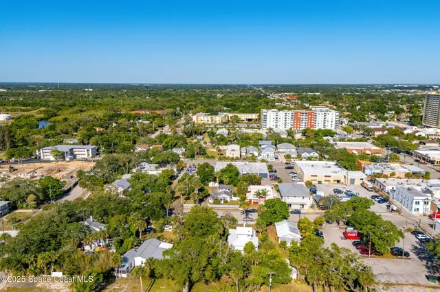 an aerial view of residential building with outdoor space
