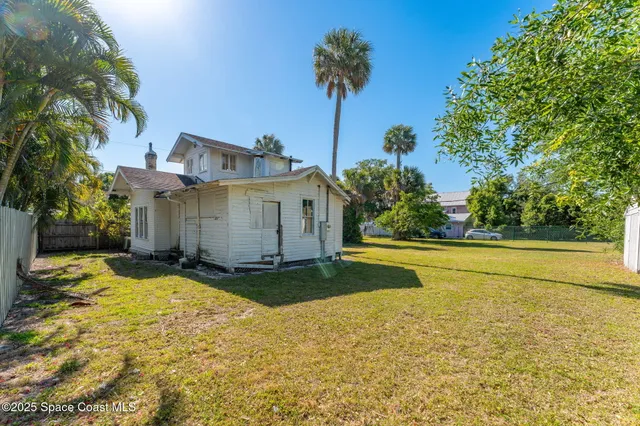 a view of a swimming pool with an outdoor space