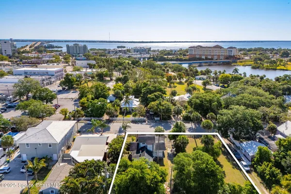 an aerial view of multiple house