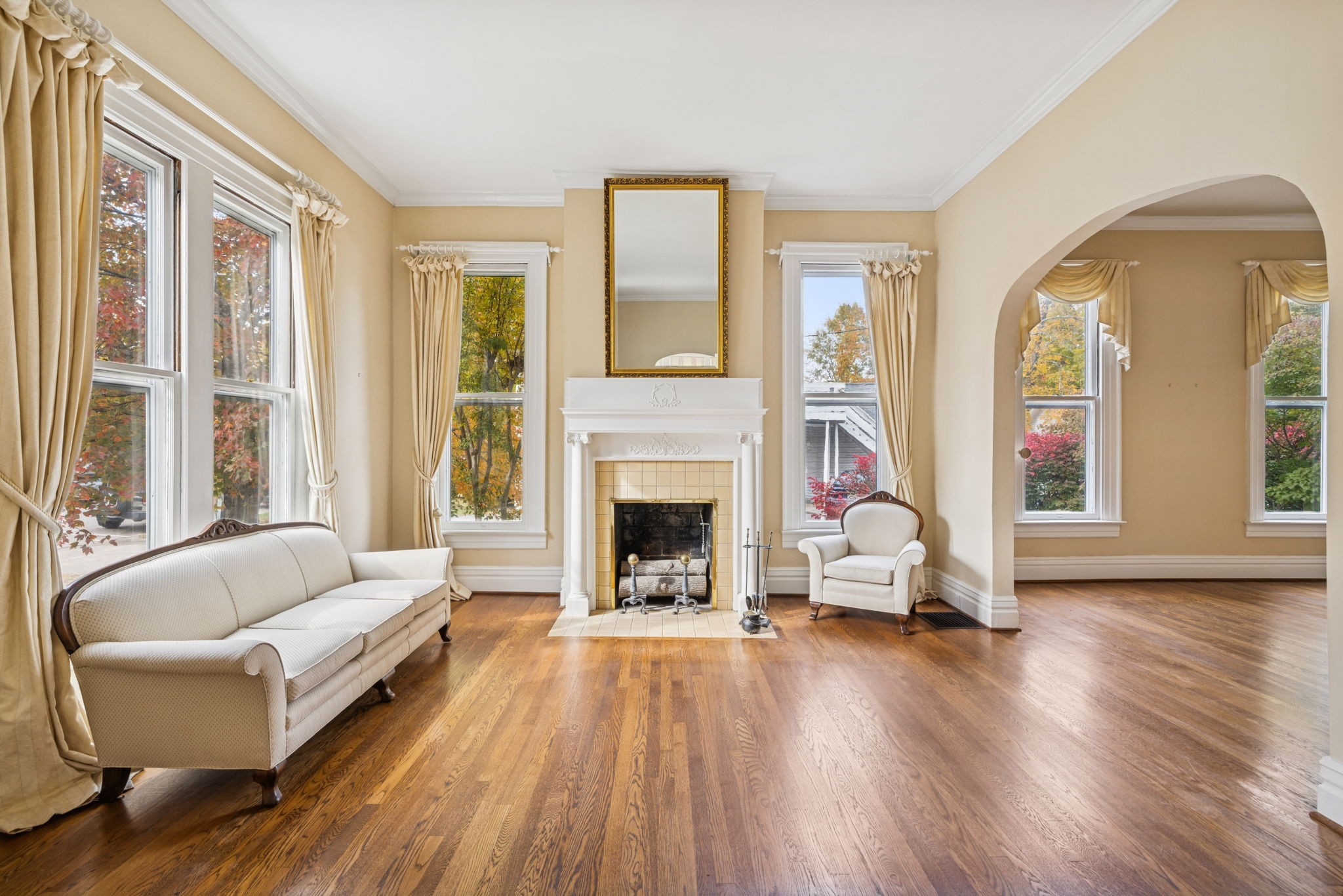 215 4th Avenue South Franklin, TN 37064 - Photo 12 of 86 a living room with fireplace furniture and a large window