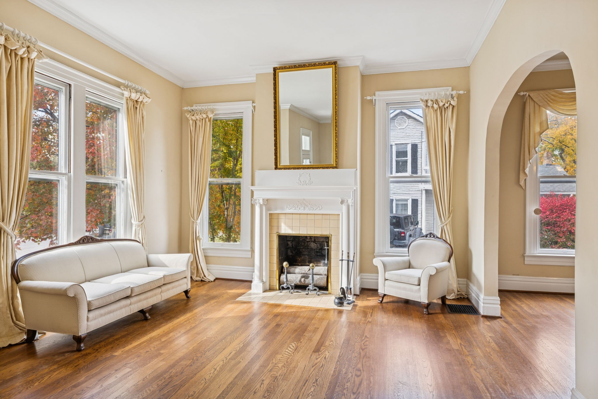 215 4th Avenue South Franklin, TN 37064 - Photo 8 of 86 a living room with furniture and a fireplace