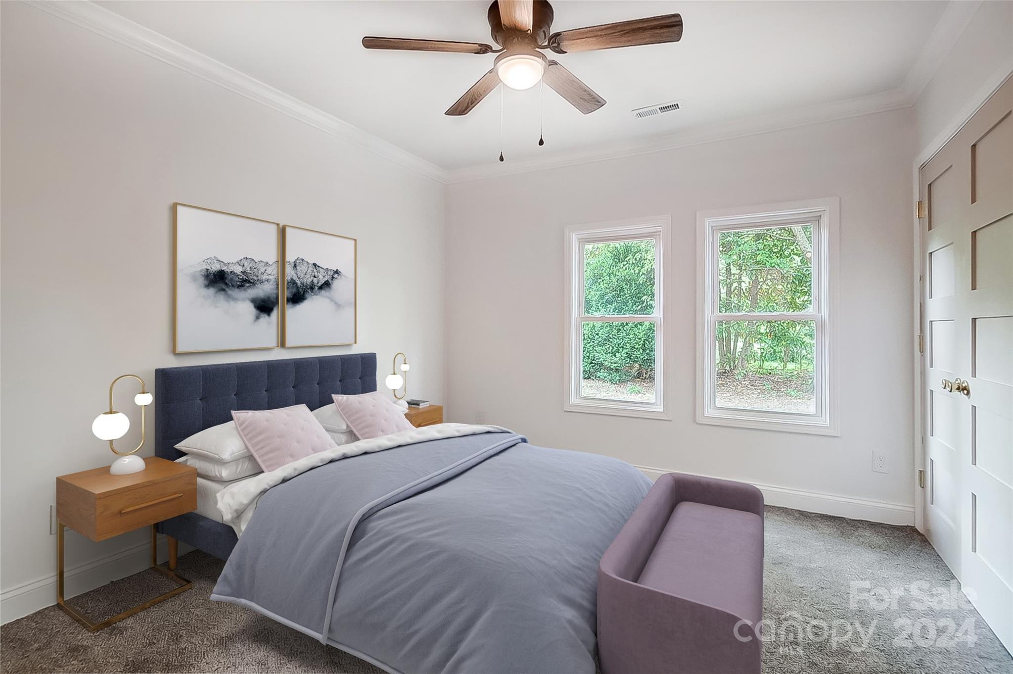 1129 Duckwood Road Lancaster, SC 29720 - Photo 45 of 48 a bedroom with a bed and a painting on the wall