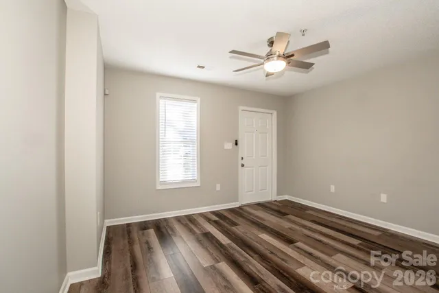 a view of a livingroom with a window