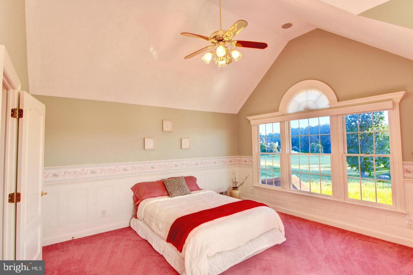 17235 Whisper Hill Road Culpeper, VA 22701 - Photo 10 of 24 a bedroom with a bed and a chandelier
