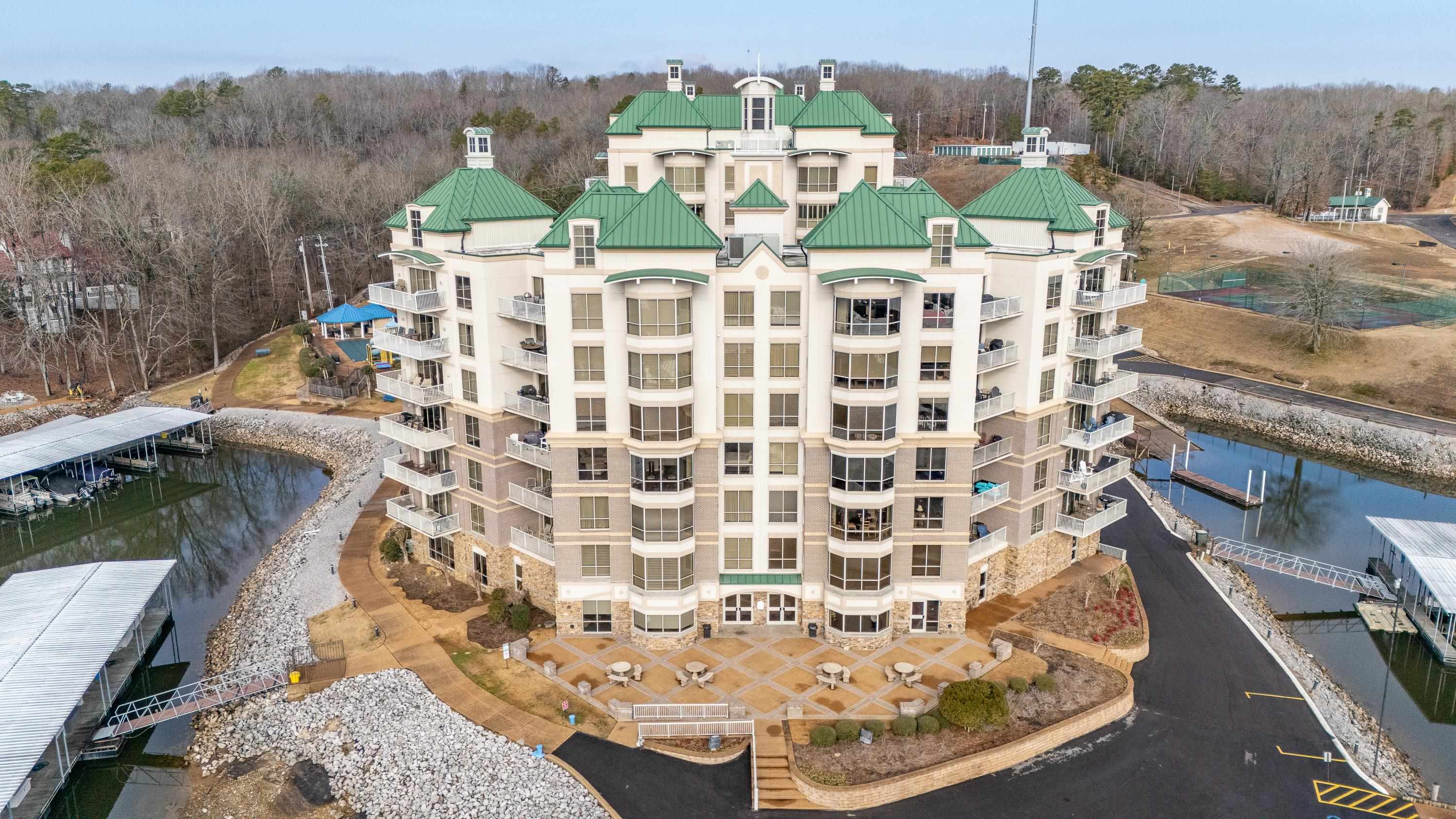 a view of a city with tall buildings