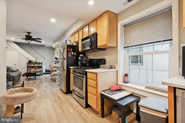 a room with furniture and a window