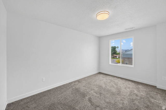 295 Spruce Way Santaquin, UT 84655 - Photo 14 of 32 Neutral-toned room featuring a large window, soft gray carpeting, and a flush-mount ceiling light fixture