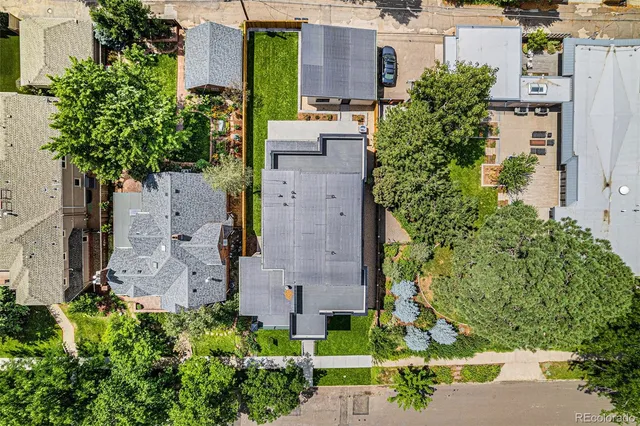 an aerial view of multiple house