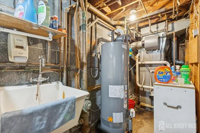 a bathroom with a sink and a tub