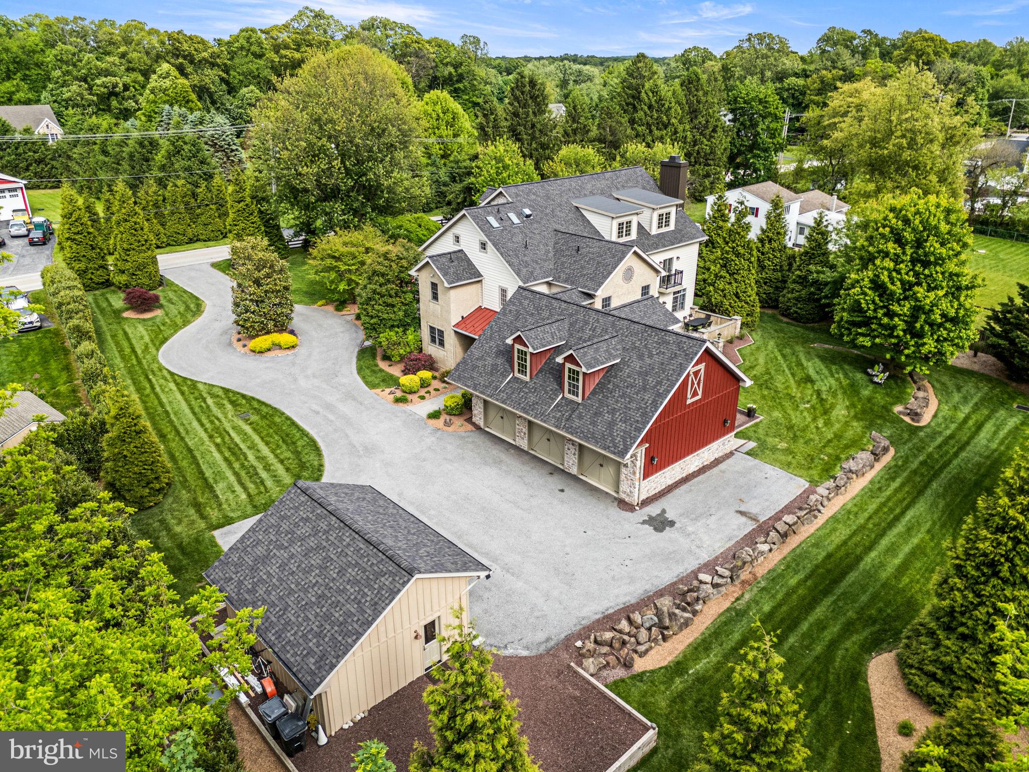 1548 Morstein Road Malvern, PA 19355 - Photo 10 of 80 an aerial view of a house with garden space and street view