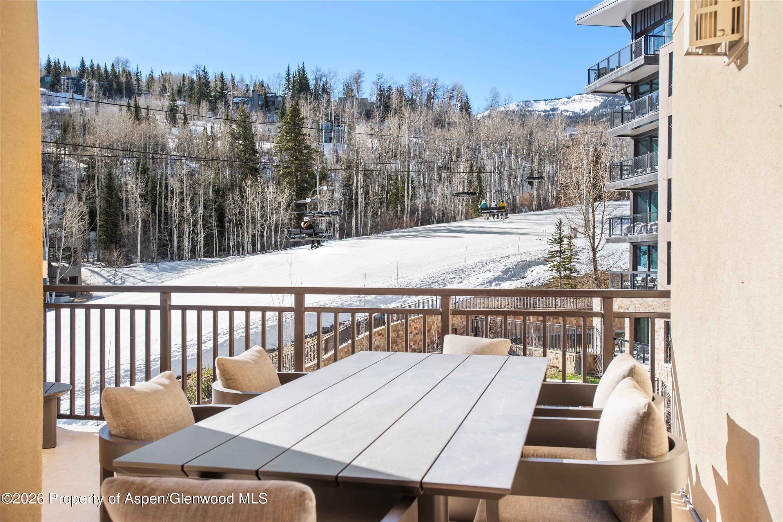 130 Wood Road, Unit 532 Snowmass Village, CO 81615 - Photo 5 of 15 a view of balcony with furniture