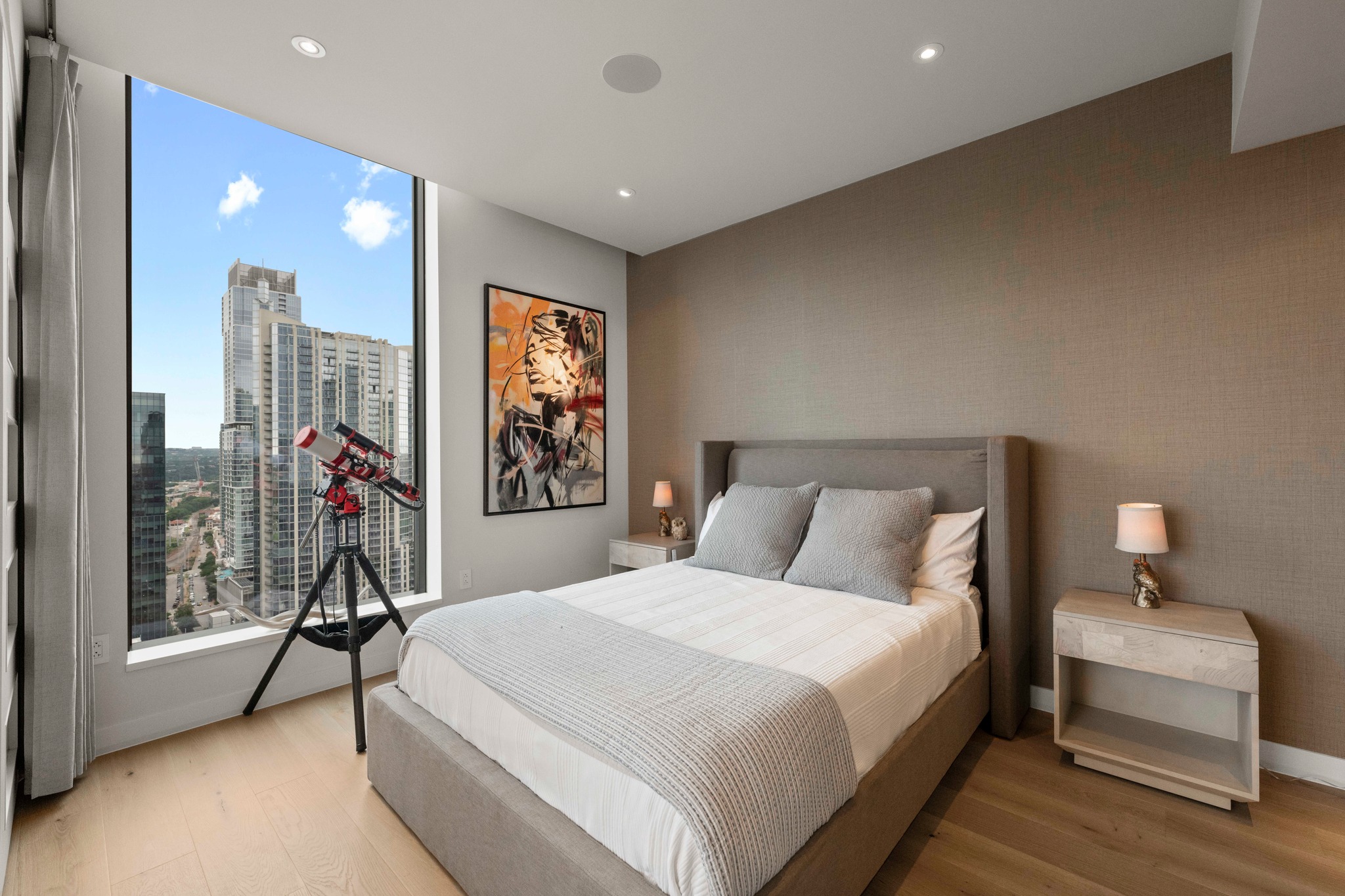 210 Lavaca Street, Unit 2706 Austin, TX 78701 - Photo 17 of 32 Floor-to-ceiling window offering expansive urban scenery