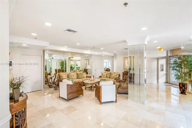 a view of a yard with a lake view