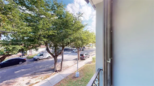 a view of yard from deck