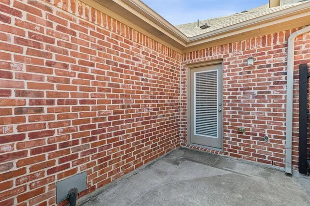 a view of a brick building