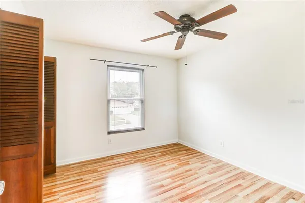 a view of a livingroom with a window