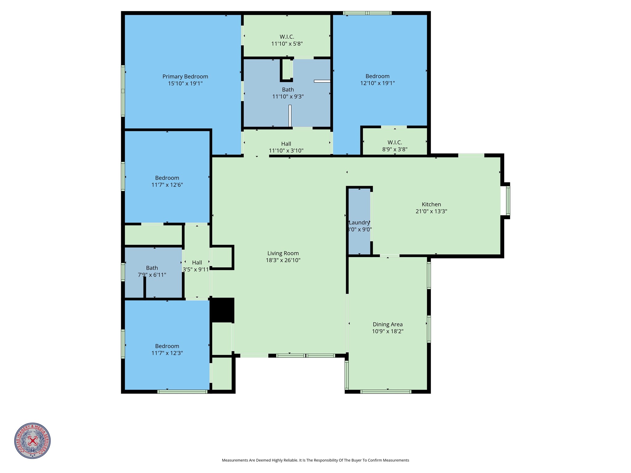 302 South Hardie Street Alvin, TX 77511 - Photo 16 of 16 Layout of the home - room sizes are approximate, please verify.
