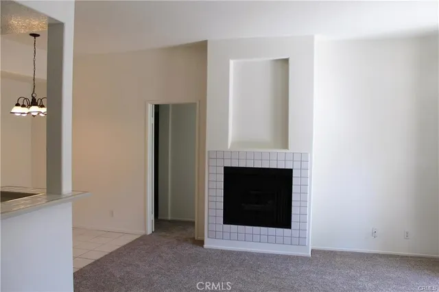 a view of a livingroom with a fireplace