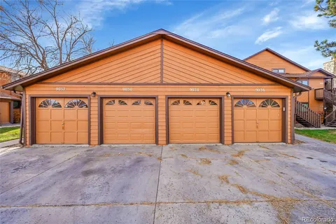 a view of a house with a garage