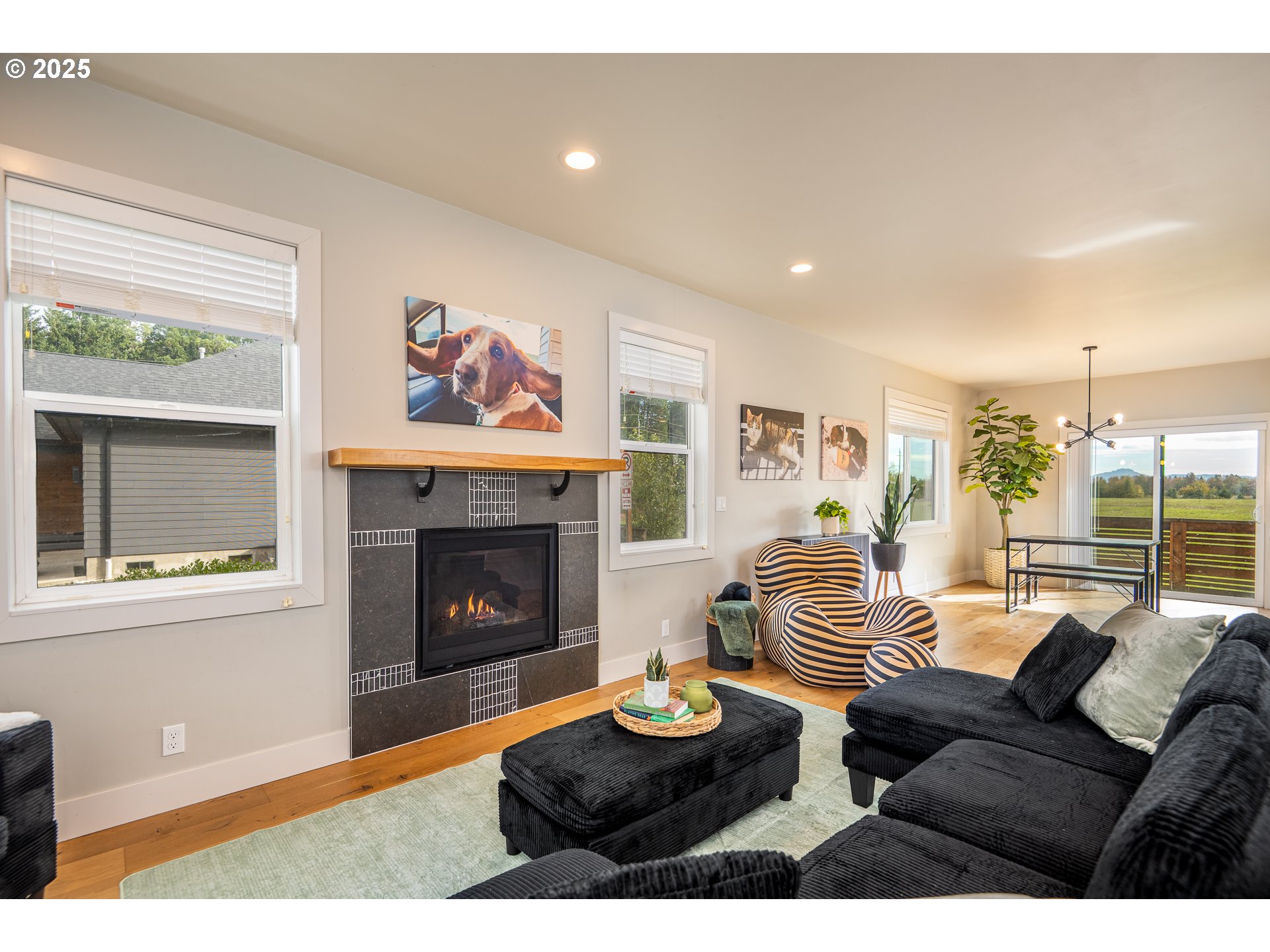 3346 Zane Lane Eugene, OR 97404 - Photo 3 of 47 a living room with furniture and a fireplace
