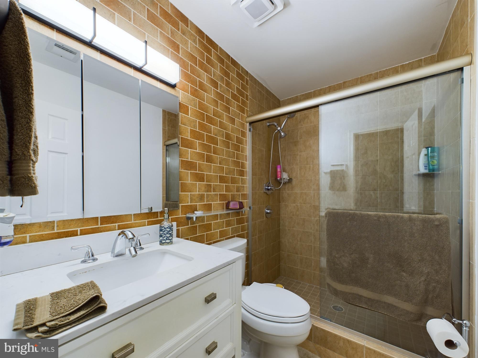 2906 Cedar Lane Vienna, VA 22180 - Photo 18 of 18 a bathroom with a sink a toilet and shower