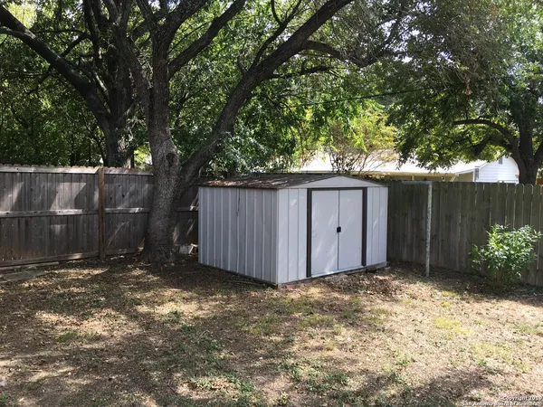 a backyard of a house