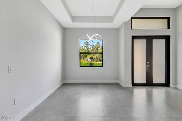 an empty room with window