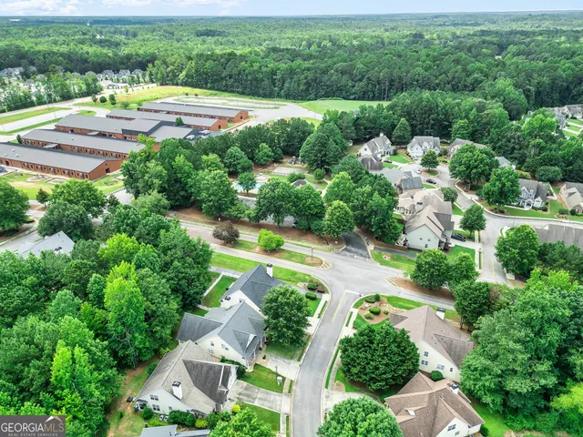 a view of a garden with a lake