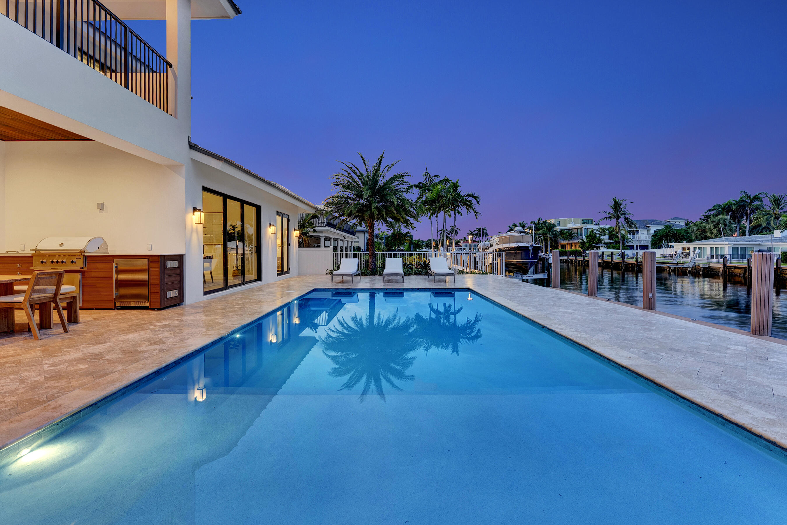 3205 Beacon Street Pompano Beach, FL 33062 - Photo 31 of 39 Pool nightime