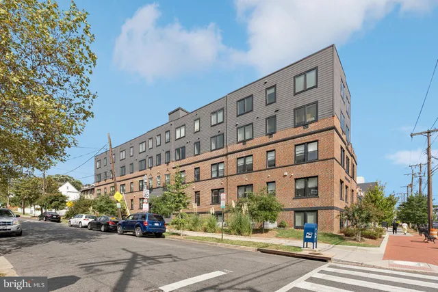 a front view of a building