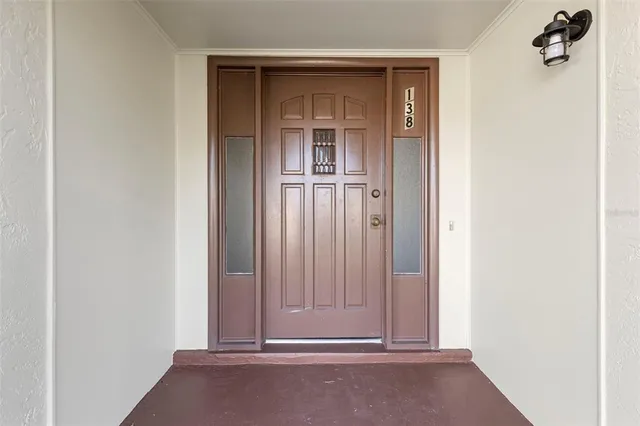 a view of front door