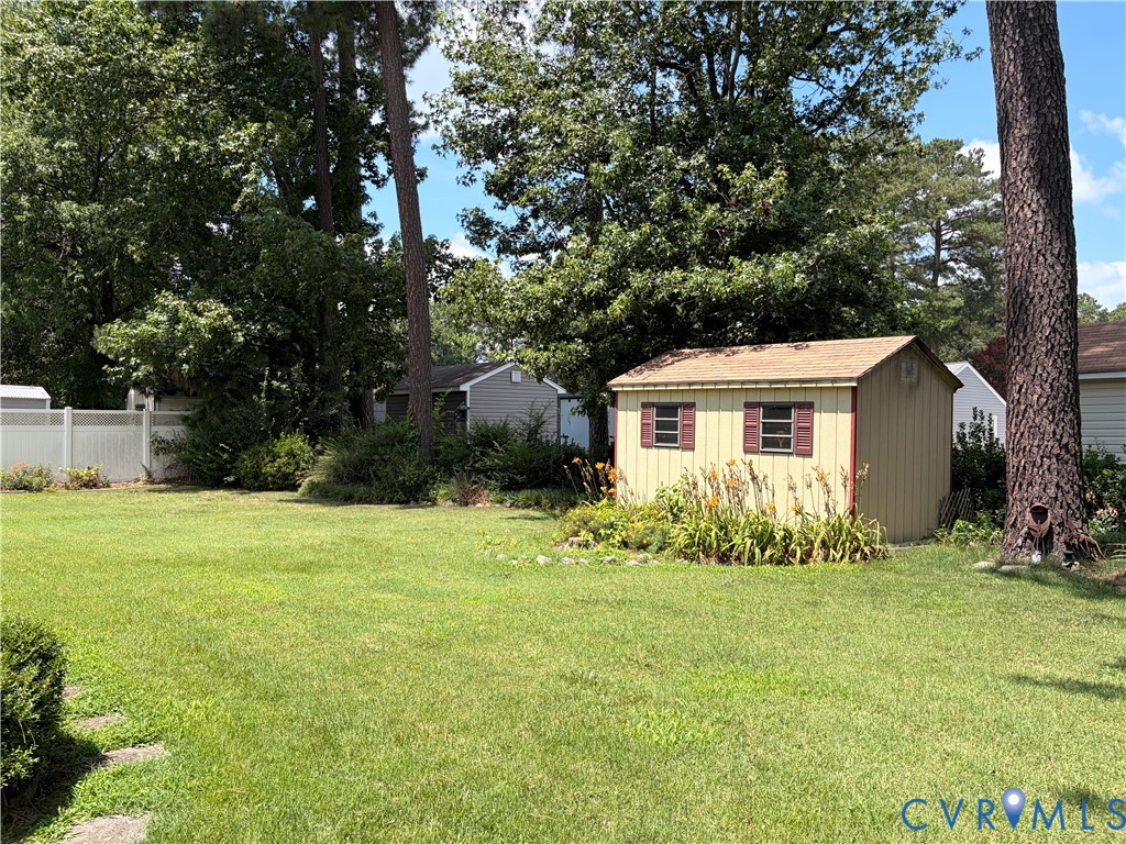 4810 Conduit Road Colonial Heights, VA 23834 - Photo 8 of 9 Expansive lawn area featuring a detached storage s