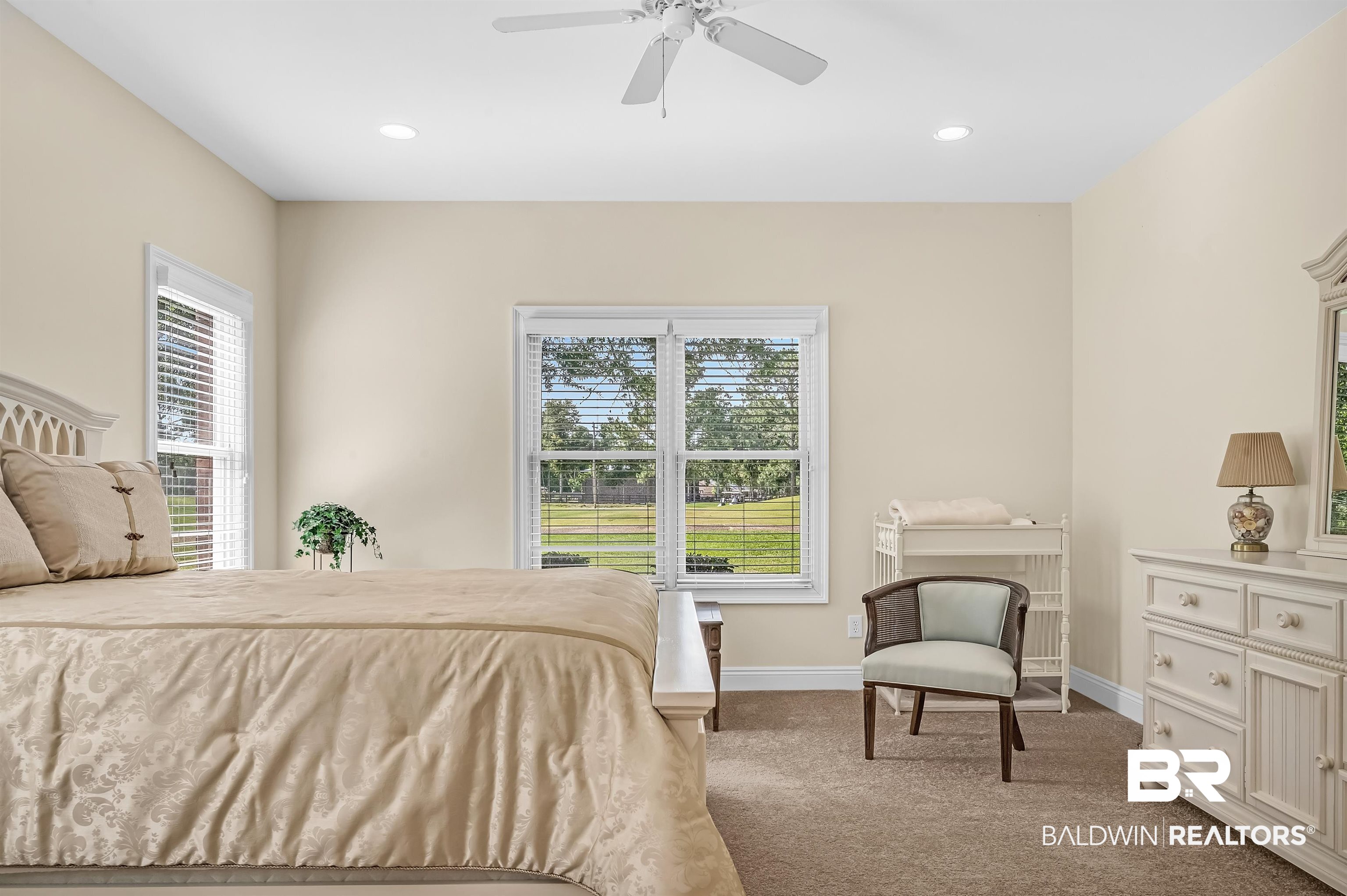 22739 Inverness Way Foley, AL 36535 - Photo 28 of 80 Carpeted bedroom featuring baseboards, a ceiling fan, and recessed lighting