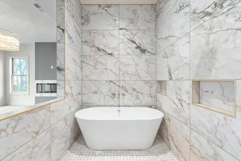 a view of a wooden cabinets