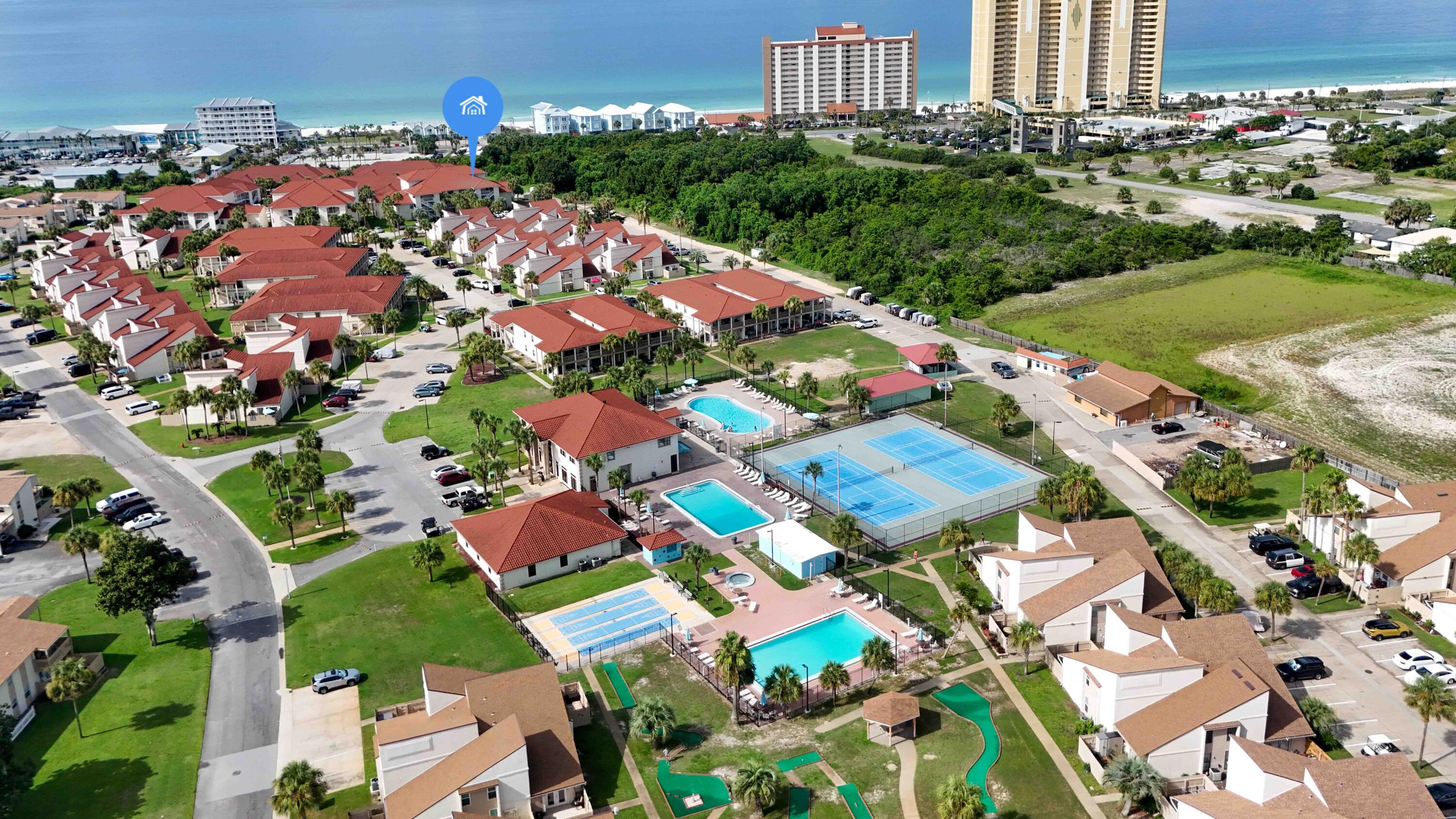 17462 Front Beach Road, Unit 54106 Panama City Beach, FL 32413 - Photo 11 of 32 an aerial view of multiple house