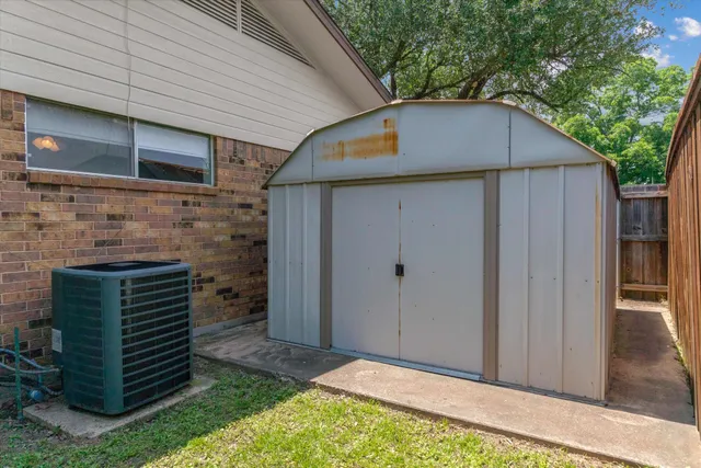 a backyard of a house