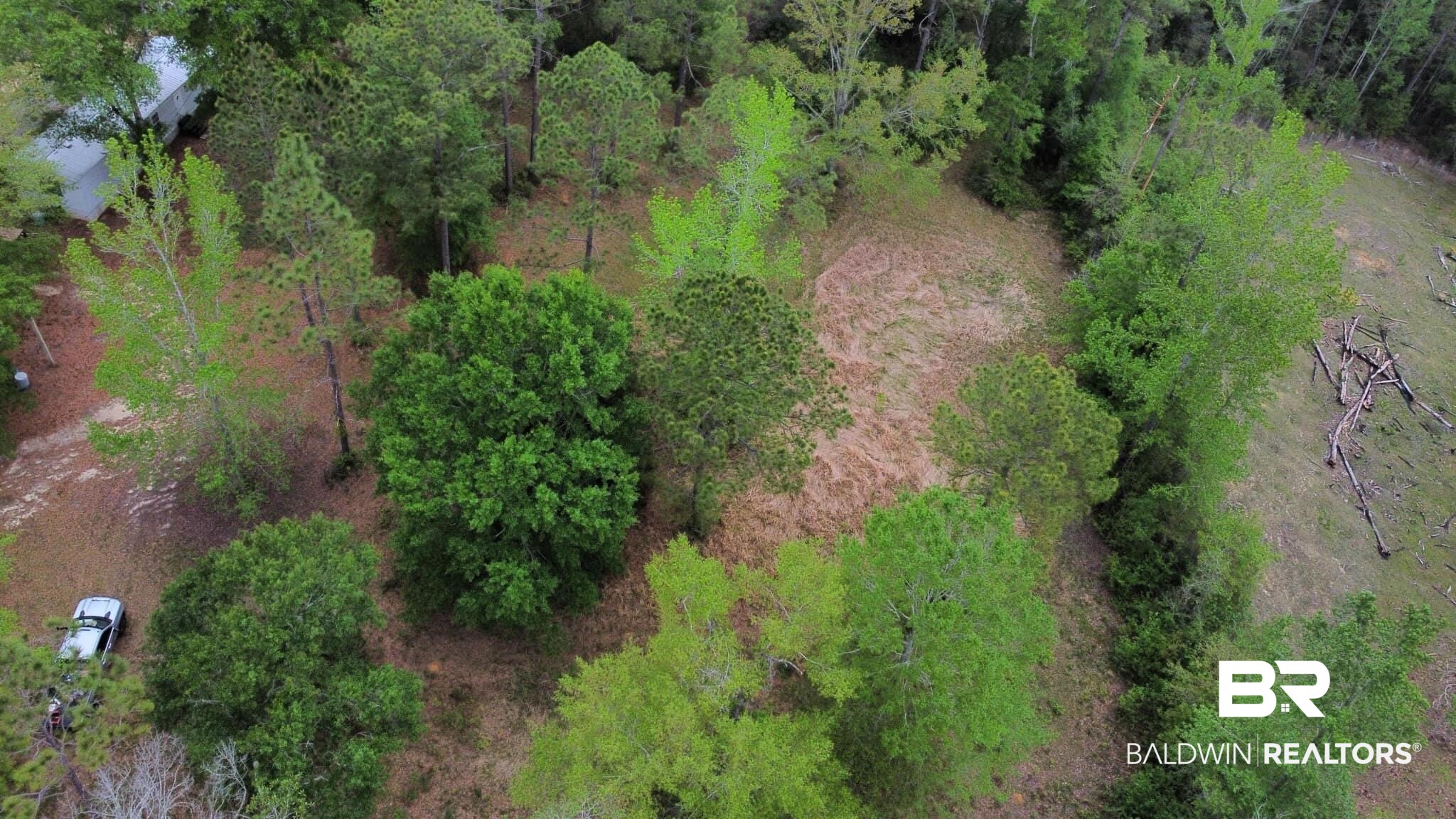 24407 Patterson Road Robertsdale, AL 36567 - Photo 16 of 18 Drone / aerial view with a wooded view