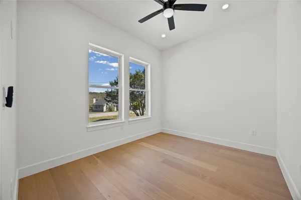 an empty room with a window